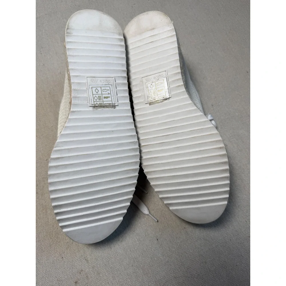 Dolce Vita Tannah White Mesh Espadrille Platform Sneakers Womens 7
